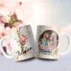 Taza Feliz Día Mamá con Foto e Inicial Personalizada 4