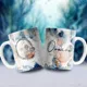 Taza Acuarela Marino Inicial Personalizada con Nombre 3