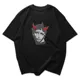 Polo Streetwear EVOLUTION — Cara de hombre con cuernos rojos y rayos 2