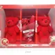 Caja Regalo Romántica con 2 Peluches y Flores