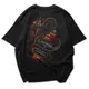 Polo Streetwear RIGHT SIDE BRAIN WHISKEY — Diseño gráfico serpiente de fuego 2