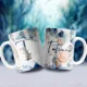 Taza Acuarela Marino Inicial Personalizada con Nombre 7
