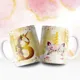 Taza Unicornio Inicial Dorada Personalizada con Nombre 8