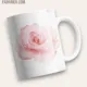 Taza Monograma Letra A Floral Personalizada con Nombre