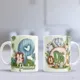 Taza Animales Safari Personalizada con nombre e inicial 4