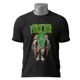 Polo Rick and Morty THE SAVAGE PICKLE RICK — Pickle Rick musculoso con armas y a 2