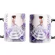 Taza Quinceanera 15 Anos: diseno 3D princesa con flores rosas 12
