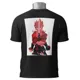 Polo Dragon Ball Vegeta — Silueta de guerrero con aura de poder roja 2