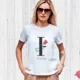 Polo Monograma Letra K Floral Personalizado con Nombre 3
