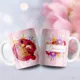 Taza Floral Personalizada inicial y nombre con flores 6