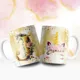 Taza Unicornio Inicial Dorada Personalizada con Nombre 4