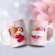 Taza Floral Personalizada inicial y nombre con flores 7