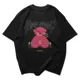 Polo Streetwear FALSE HOPE — Oso rosa y actitud gótica 🎀 2