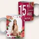 Taza Mis Quince 15 Anos con Foto: recuerdo colorido y alegre 5