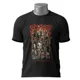 Polo Slipknot Corey Taylor — Grupo de músicos con máscaras y estilo gráfico