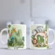 Taza Animales Safari Personalizada con nombre e inicial 3
