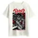 Polo Berserk Guts El Espadachín Negro Calaveras Blanco