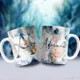 Taza Acuarela Marino Inicial Personalizada con Nombre 9