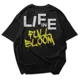 Polo Streetwear LIFE IN FLOW BLOOM — Diseño Graffiti Urbano Exclusivo 🎨 2