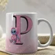 Taza Stitch Monograma Letra N: tu inicial con el alien mas tierno 3
