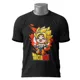 Polo Dragon Ball Goku — Goku chibi sonriendo con aura naranja 2