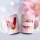 Taza Floral Personalizada inicial y nombre con flores 10