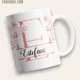 Taza Monograma Letra A Floral Personalizada con Nombre 6