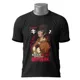 Polo Berserk Casca — Retrato de mujer con capa marrón y llamas rosadas