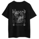 Polo Streetwear Blessed: estatua de angel estilo urbano oscuro