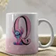Taza Stitch Monograma Letra N: tu inicial con el alien mas tierno 4