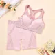 Set Deportivo Mujer Top Espalda Abierta y Shorts Rosa Elástico