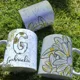 Taza Margaritas Inicial Personalizada con Nombre 3