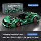 Set Bloques Construcción Coche Deportivo 1314 Piezas Control Remoto Luces LED Verde 3