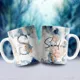 Taza Acuarela Marino Inicial Personalizada con Nombre 6