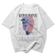 Polo Streetwear VISION — Busto clásico de estatua en colores neón azul y naranja 2