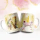 Taza Unicornio Inicial Dorada Personalizada con Nombre 10