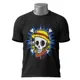 Polo One Piece One Destiny — Calavera pirata con sombrero de paja y huesos cruza 2