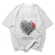 Polo Streetwear HEART — Corazón espinoso 3D con círculo rojo 2