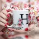 Taza Inicial Floral Personalizada con Nombre 4