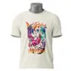 Polo Darkstalkers MORRIGAN — Mujer vampiro alada sosteniendo un corazón con alas