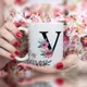 Taza Inicial Floral Personalizada con Nombre 7