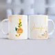 Taza Inicial Dorada Floral personalizada con tu nombre 6