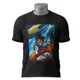 Polo Dragon Ball Goku — Goku en pose de combate con báculo 2