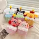 Peluche Decorativo Personaje Rosa con Cupcake y Texto Happy Birthday Bordado 4