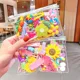 Set de 20 Ganchitos de Plástico Multicolor para Niña con Diseños de Flores y Frutas