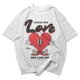 Polo Streetwear SPREAD YOUR Love HAVE A NICE DAY! — Corazón rojo animado con bra 2