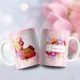 Taza Floral Personalizada ? inicial y nombre con flores