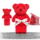 Caja Regalo Romántica con 2 Peluches y Flores 3