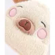 Peluche de Capibara Beige con Mejillas Rosadas, Felpa Suave y Diseño Adorable